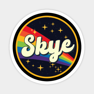 Skye // Rainbow In Space Vintage Style Magnet