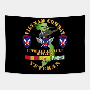 Vietnam Combat Air Assault Veteran w 11th Air Aslt Div SSI V1 Tapestry