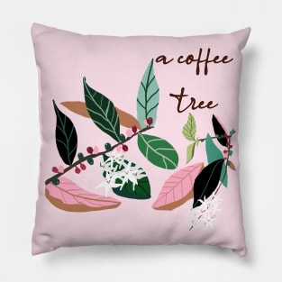 a coffee  tree, hand drawing Pillow