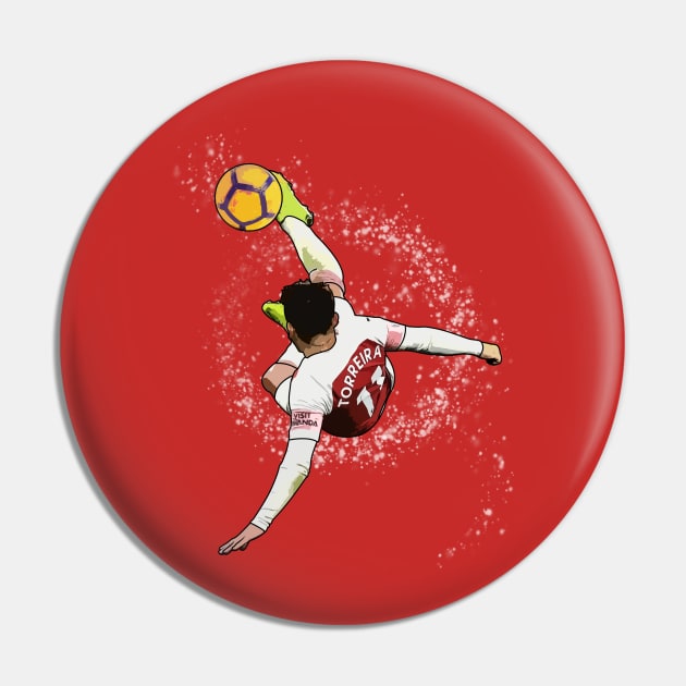 Torreira Bicycle Kick Pin by InspireSoccer