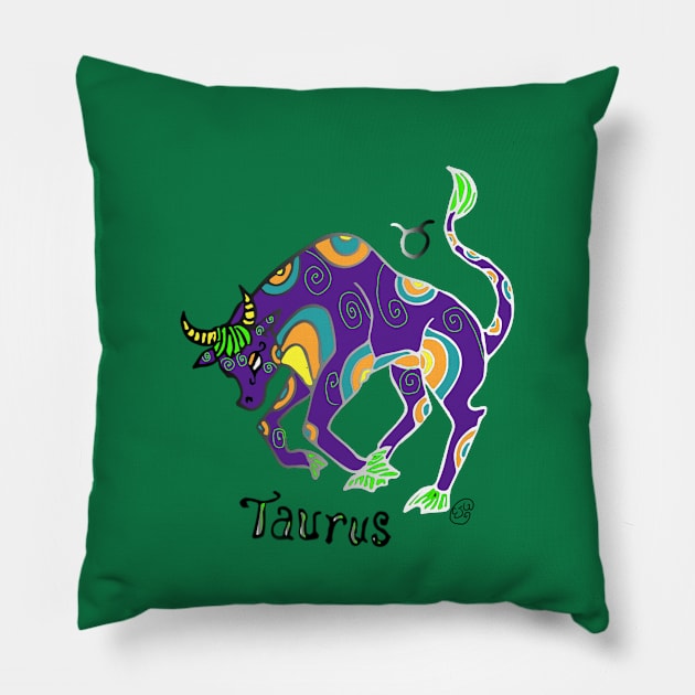 Taurus Pillow by charleyllama