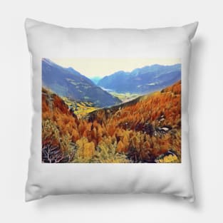 Autumn leaves in the mountains Pillow