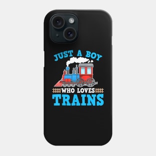 Train Birthday  Who Loves Trains Toddler Kids Phone Case