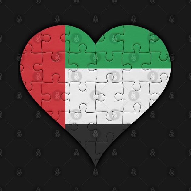 Emirati Jigsaw Puzzle Heart Design - Gift for Emirati With United Arab Emirates Roots by Country Flags