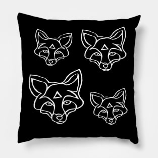 Minimal Fox Pattern, Fox Love Pillow