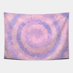 Underwater Circle Of Pastel Yellow, Pinks and Blue Tapestry