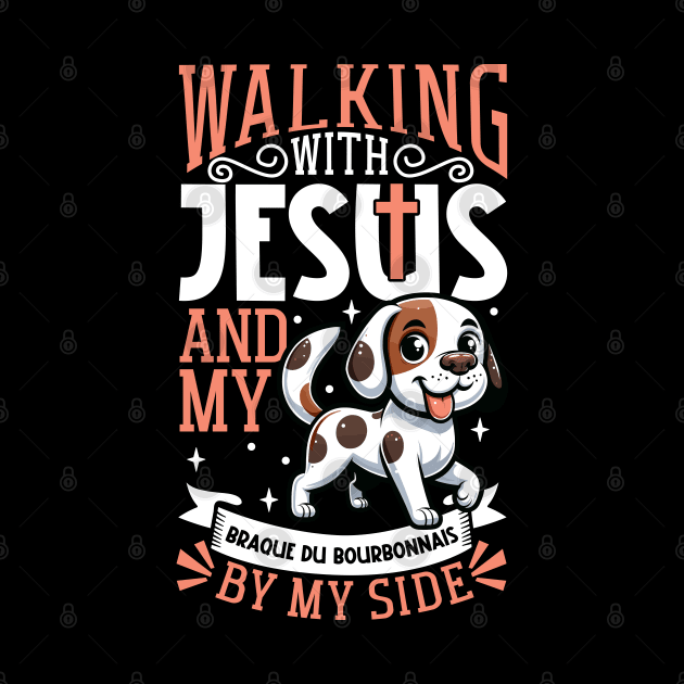 Jesus and dog - Bourbonnais Pointer by Modern Medieval Design