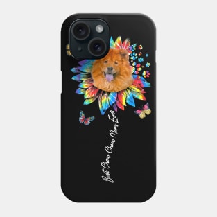 Best Chow Chow Mom Ever Sunflower Tie Dye Phone Case