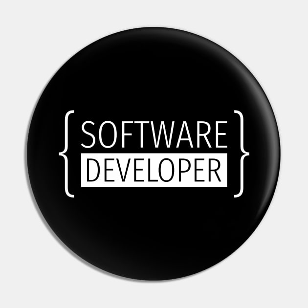 Minimalist Software Developer Design Pin by gotd