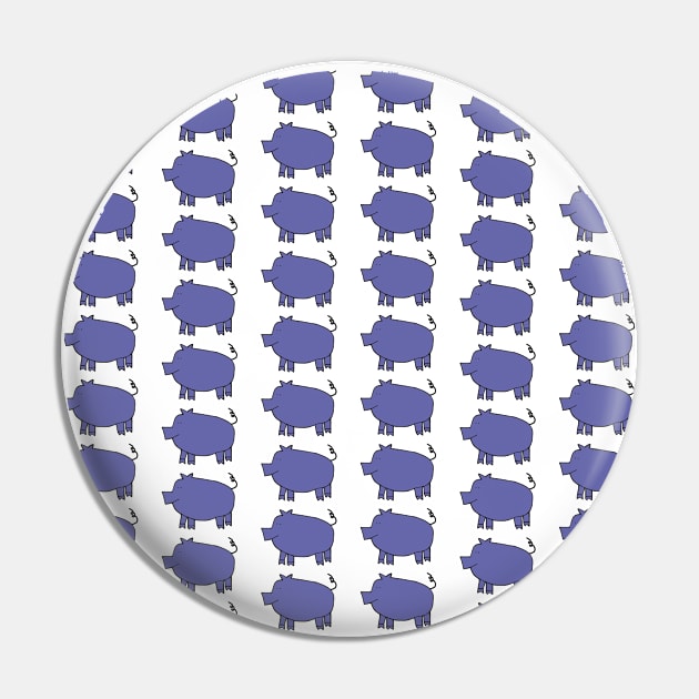 Very Peri Periwinkle Blue Pig Pattern Color of the Year 2022 Pin by ellenhenryart