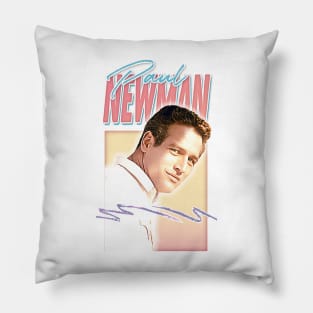 Paul Newman - Retro Aesthetic Style Fan Art Design Pillow