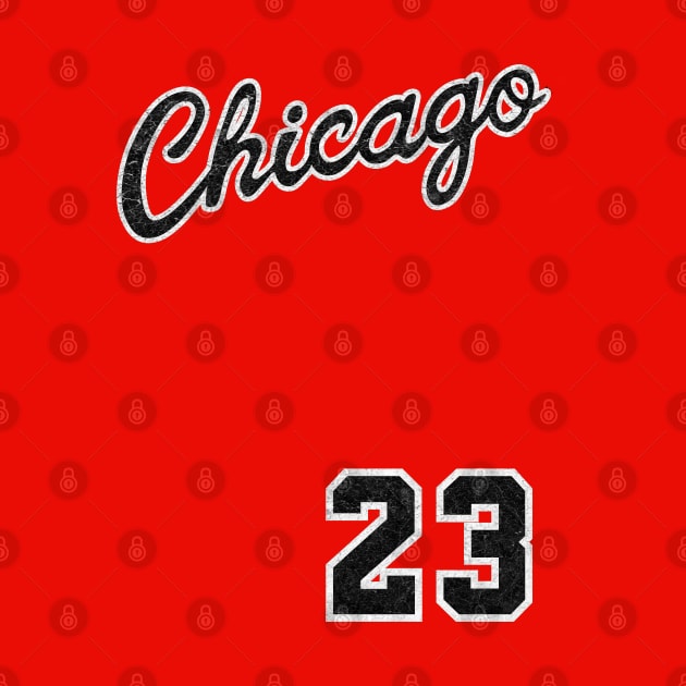 CLASSIC - Chicago Basketball Vintage/worn out Look by Buff Geeks Art