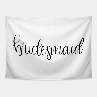 Bridesmaid in Black - Script Bridal Party Tapestry