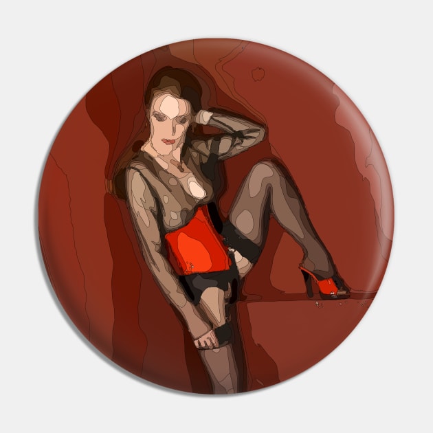 Fetish Model Pin by WelshDesigns