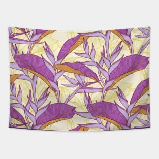 Lilac Exotic Florals Tapestry