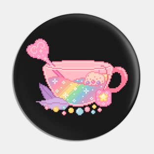 Galaxy Tea Pixel Art Pin