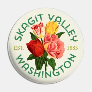 Skagit Valley Washington Vintage Tulip Gardeners Floral Pin