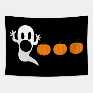 ghosts eating pumpkin Tapestry