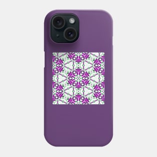 Ultraviolet Purple and Green Dotty Turkish Look Tile Phone Case