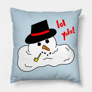 Yolo snowman Pillow
