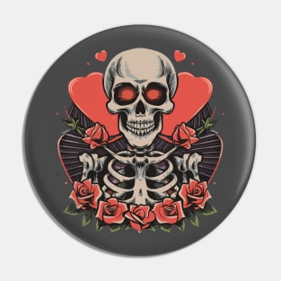 valentines day skeleton lover Pin