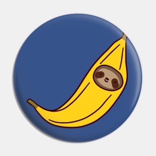 Banana Sloth Face Pin