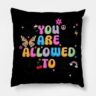 You Are Allowed To Put Yourself  Mental Health Brea Pillow