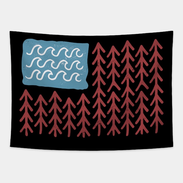 Nature Flag Tapestry by Imaginariux