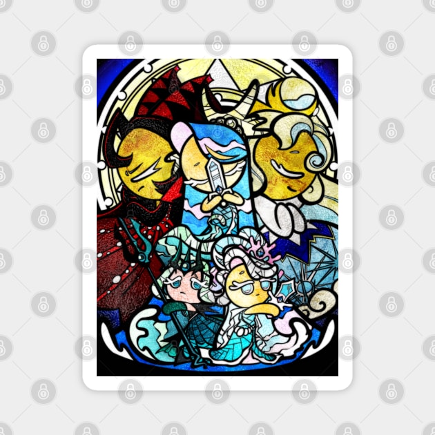 Sea fairy and moonlight - stained glass cookie run mural Magnet by Quimser
