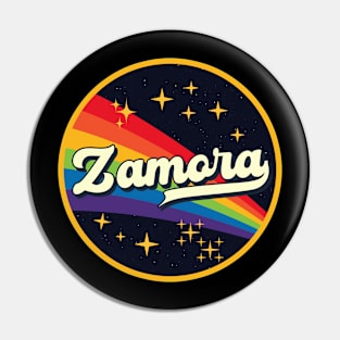 Zamora // Rainbow In Space Vintage Style Pin