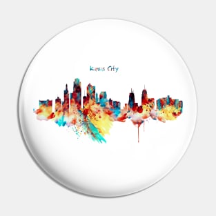 Kansas City Skyline Silhouette Pin