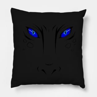 Dark Blue Eyes Dragon Pillow