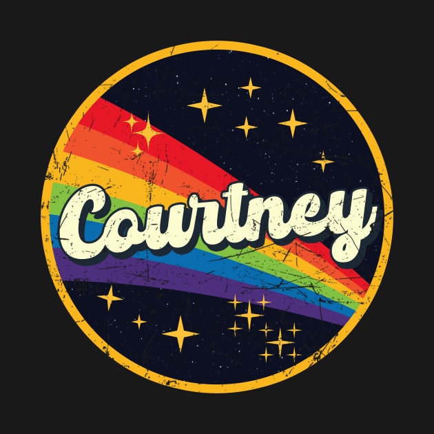 Courtney // Rainbow In Space Vintage Grunge-Style by LMW Art