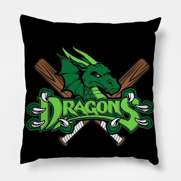 Dragons Sports Logo Pillow by DavesTees