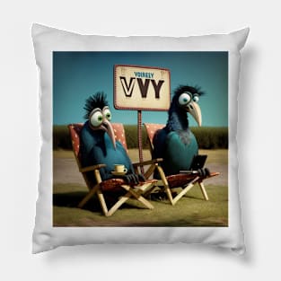 Letter V for Vultures on Vacation from AdventuresOfSela Pillow