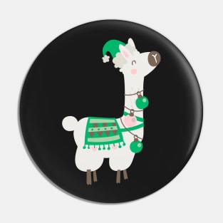 Christmas llama Pin