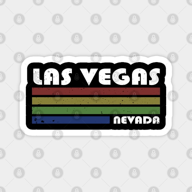 Distressed Vintage Las Vegas cIrca 1970's Magnet by Brad T