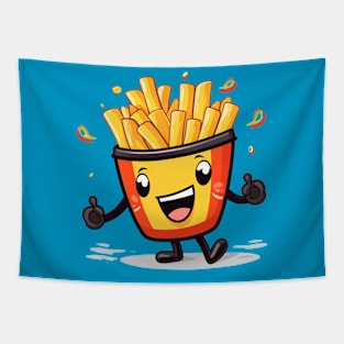 Cute French Fries T-Shirt Tapestry