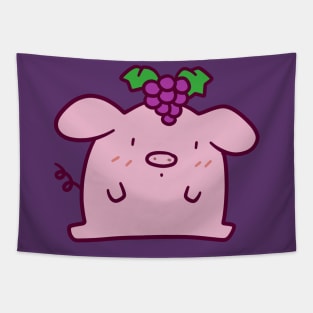 Grapes Pig Tapestry