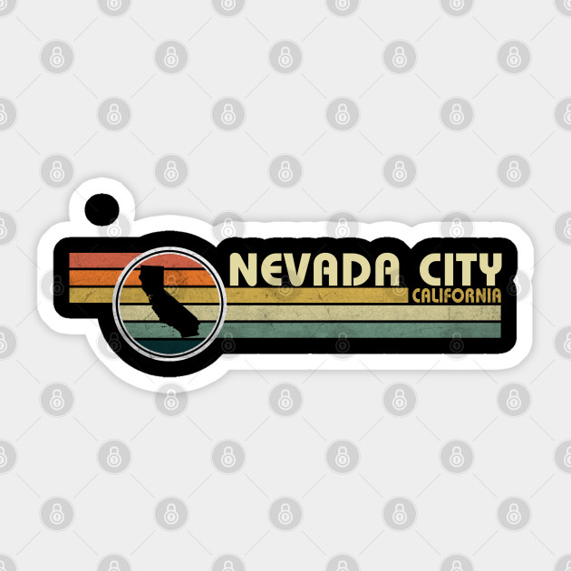 Nevada City California vintage 1980s style - Nevada City California - Sticker