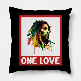 One Love Rastafari Rasta Reggae Pillow