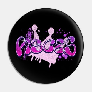 Pisces Queen Graffiti Crown Zodiac Sign Astrology Birthday Horoscope Pin