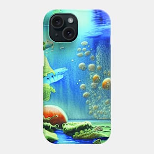 SeaScape Painting in Blue Theme, Beautiful Nature Phone Case