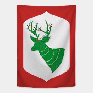 Green Stag Tapestry