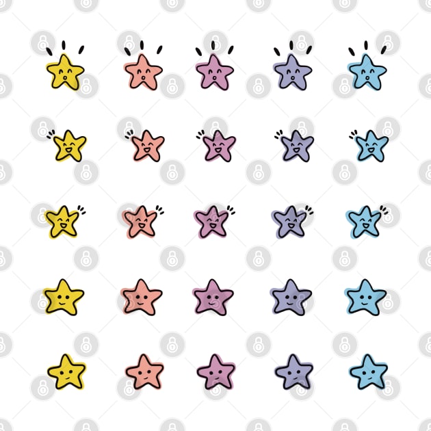 Journal sticker happy stars by Chigurena