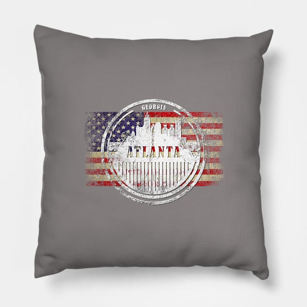 Atlanta Georgia USA Flag Pillow by DimDom