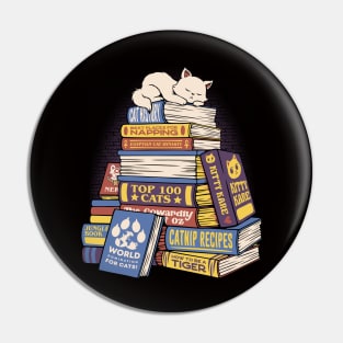 Cat Books Feline Library by Tobe Fonseca Pin