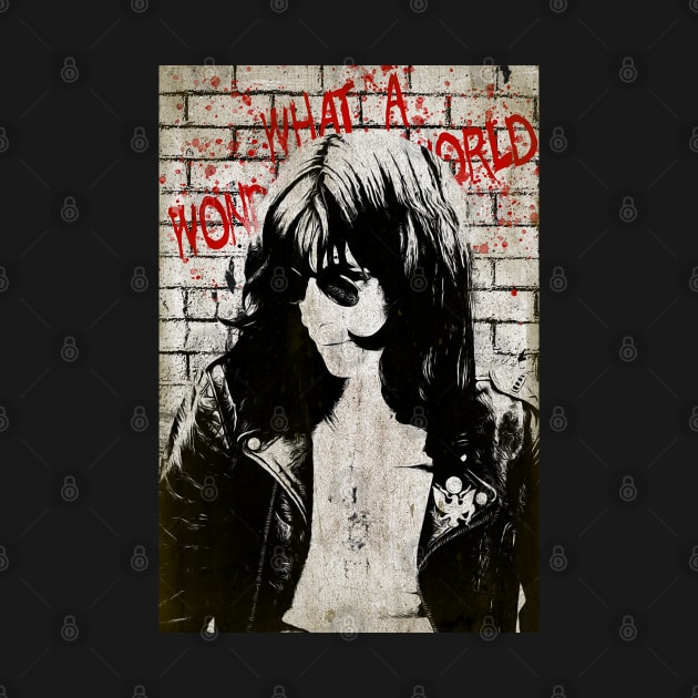 What a Wonderful World - Joey Ramone Fan Art by Hat_ers