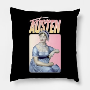 Jane Austen - Retro Aesthetic Fan Design Pillow