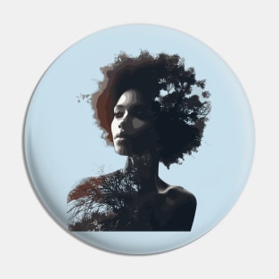 Afrocentric Woman Nature Pin